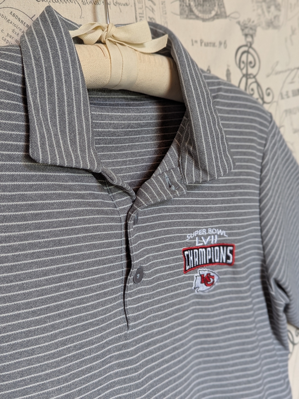 Kansas City Chiefs Superbowl LVII Champions Golf Polo Shirt Size S-M